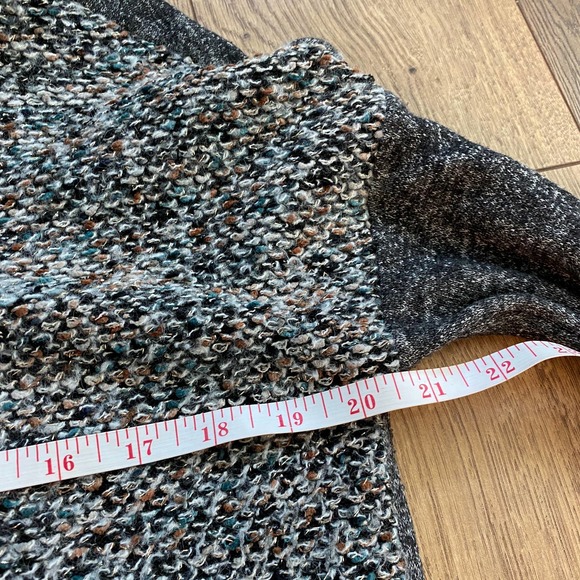 Lucky Brand Hooded Pullover Exposed Knit Gray Women's S - Picture 4 of 7